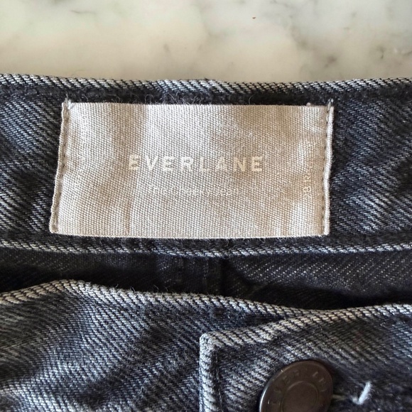 Everlane The Cheeky Jean | Women’s 28 | Washed Black High Rise Straight Denim - Picture 5 of 11